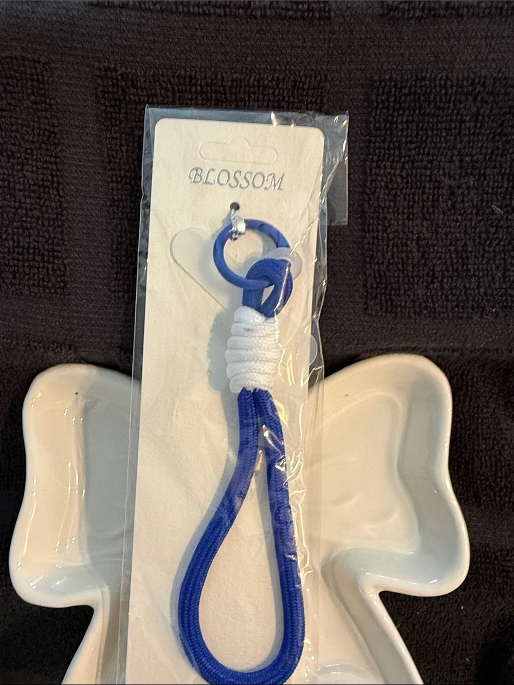 Blue and White Rope Key Holder